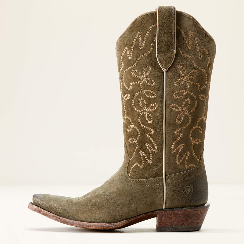 Jukebox Western Boot - Soft Olive Suede