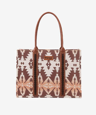 Wrangler Southwestern Wide Tote - Light Coffee