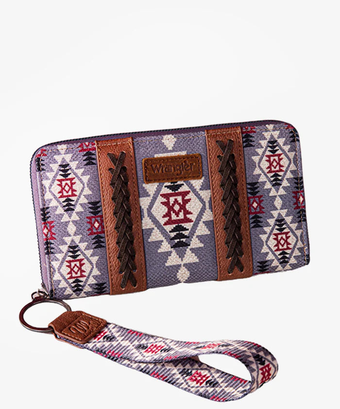 Wrangler Southwestern Print Wallet - Lavender