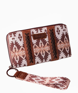 Wrangler Southwestern Print Wallet - Light Coffee