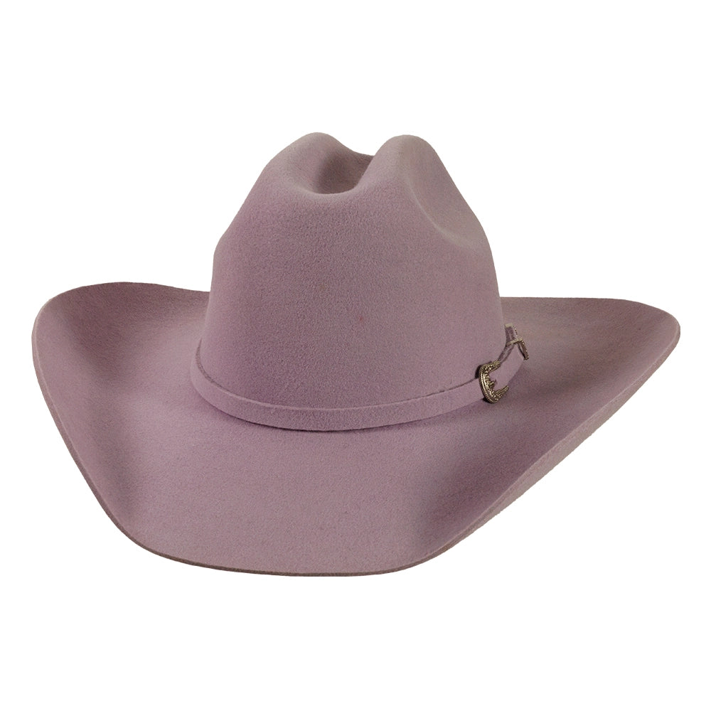100% Wool Felt Cattleman Cowboy Hat - Lilac