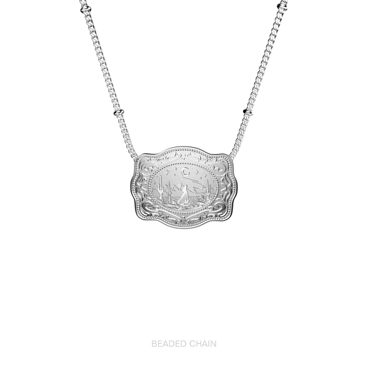 Lone Wolf Mini Belt Buckle Necklace