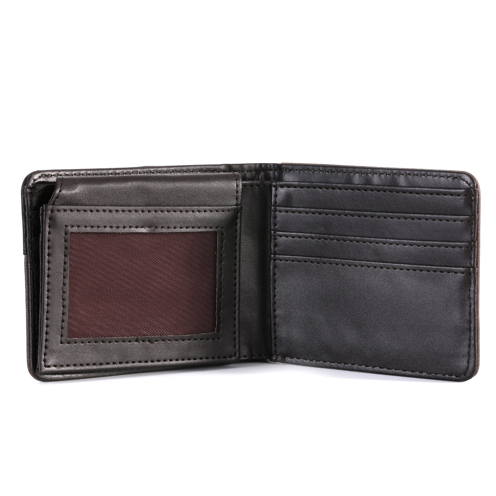 Colour Block Concho Bifold PU Leather Wallet