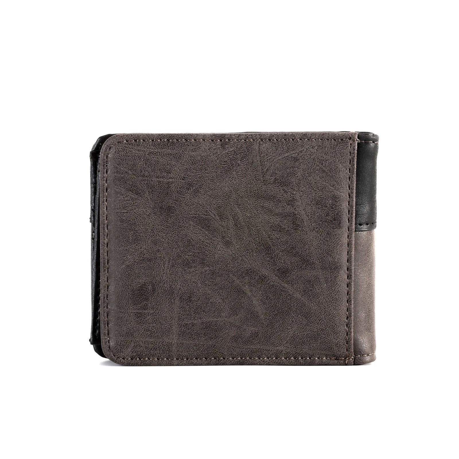 Colour Block Concho Bifold PU Leather Wallet