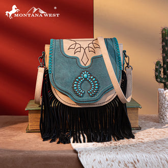 Montana West Concho Fringe Bag