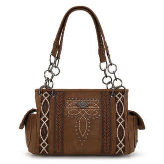 Montana West Cut Out Embroidered Satchel