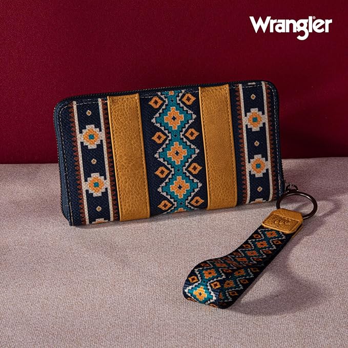 Wrangler Southwestern Print Wallet - Mustard