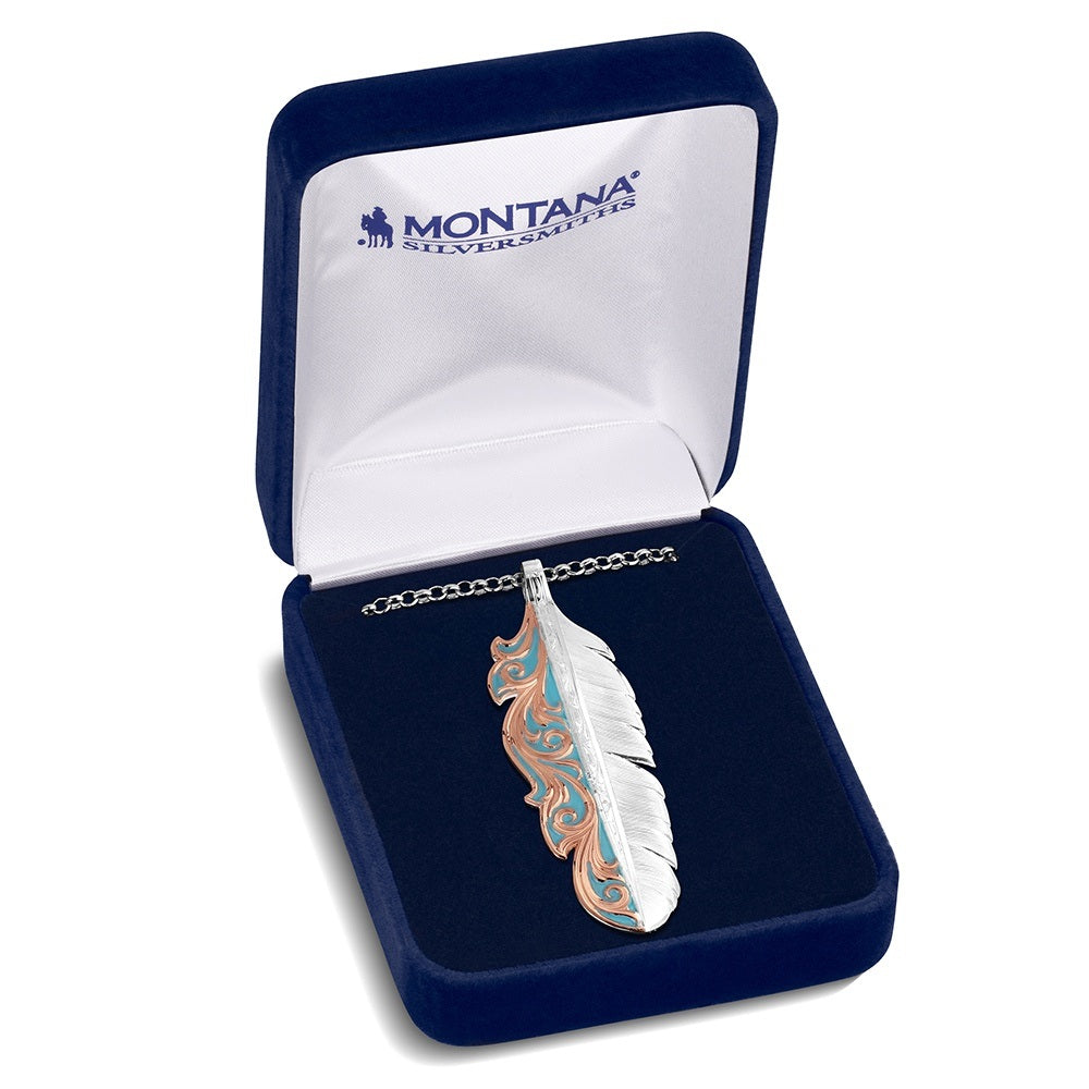 Alpine Glow Feather Necklace