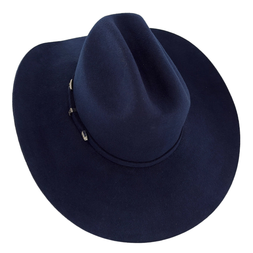 100% Wool Felt Cowboy Hat - Gunslinger Navy