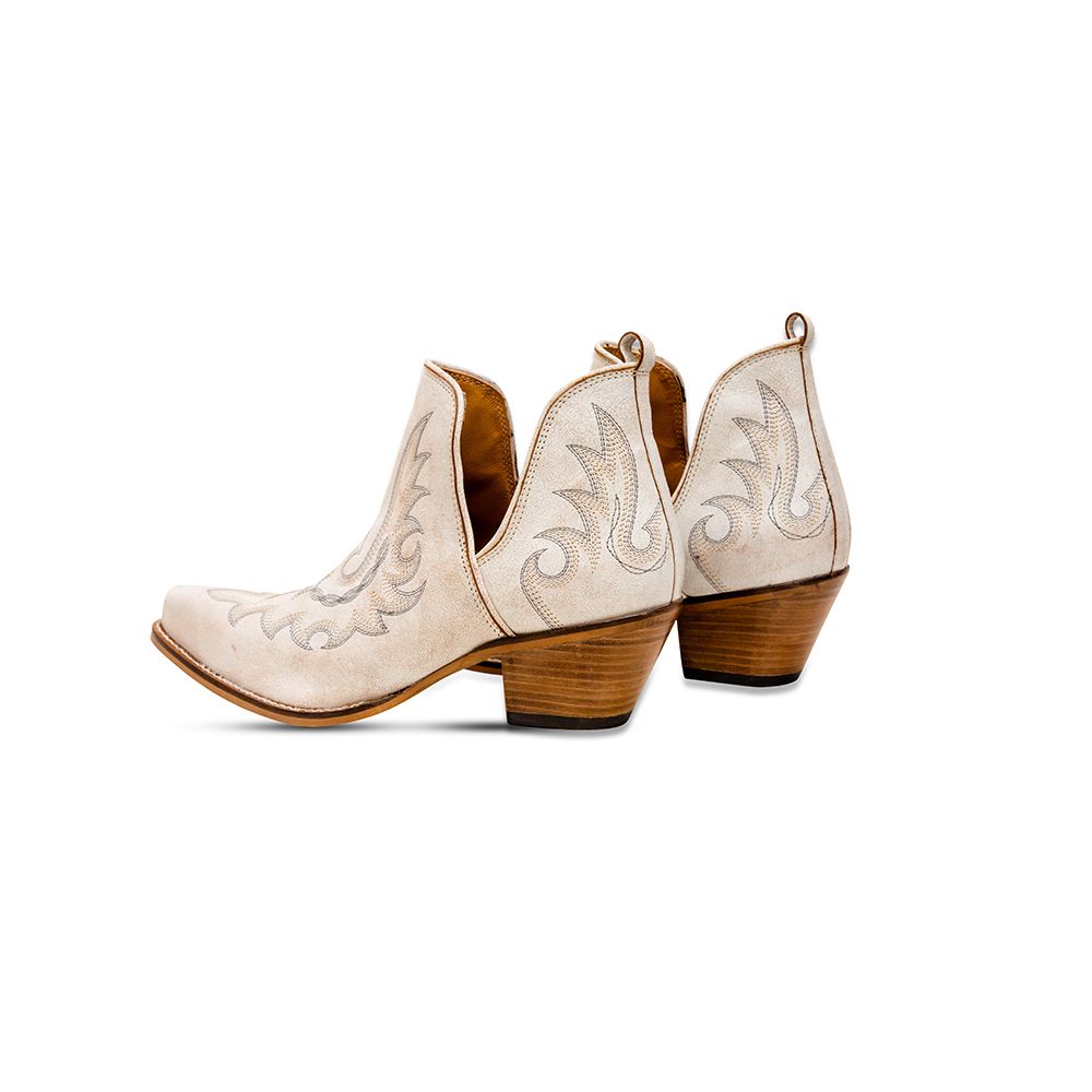 Pearl Leather Ankle Boots