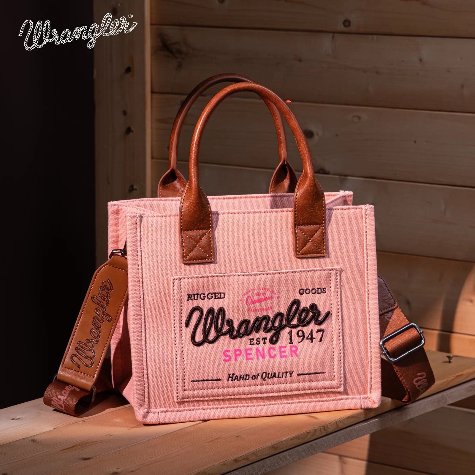 Vintage Wrangler Tote Bag - Pink