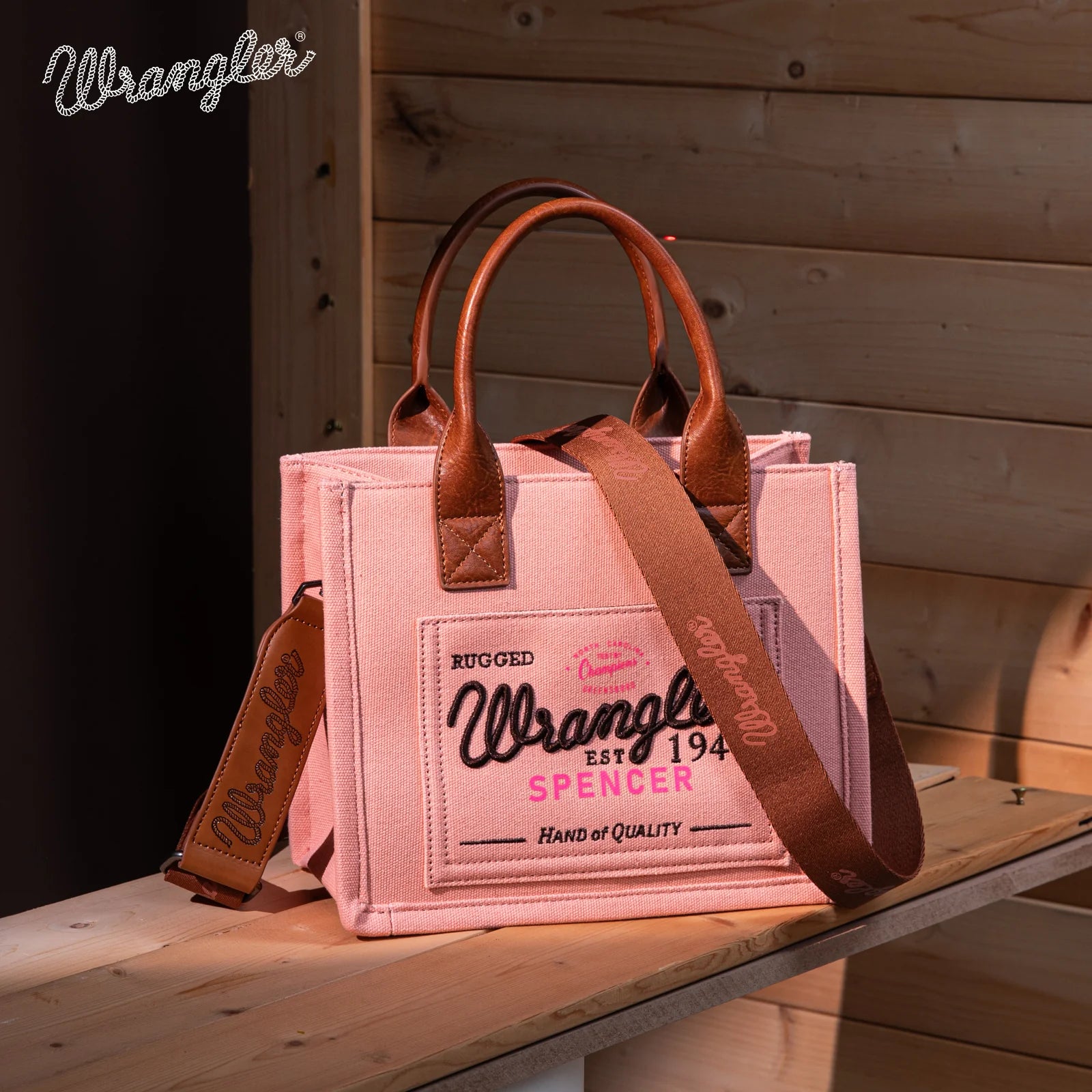 Vintage Wrangler Tote Bag - Pink