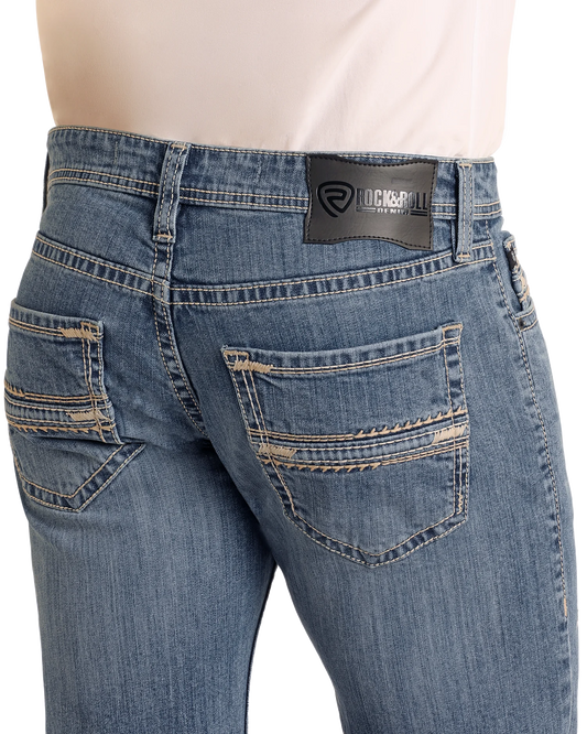 Regular Fit Two-Tone Stackable Bootcut Jeans