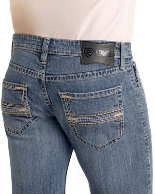 Regular Fit Two-Tone Stackable Bootcut Jeans