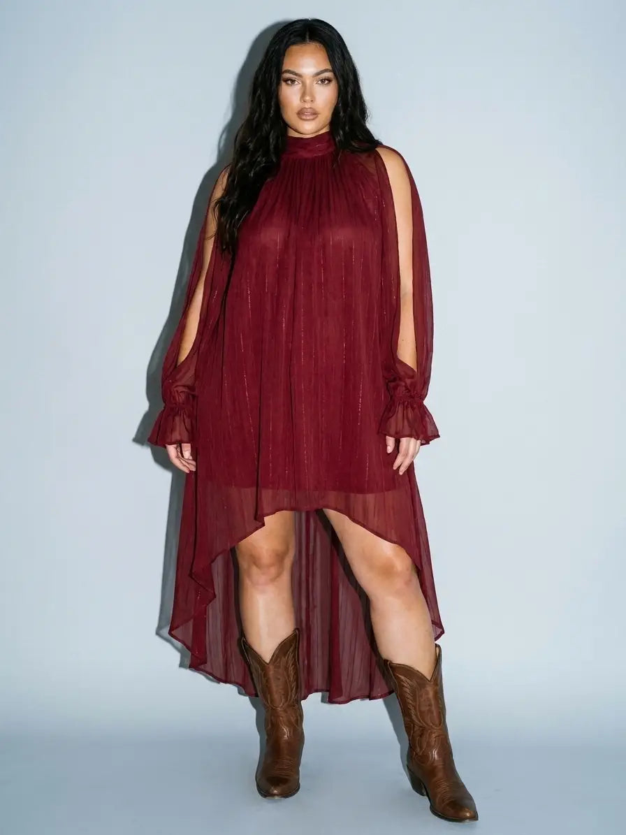 Rosalie Shimmer High-Low Dress