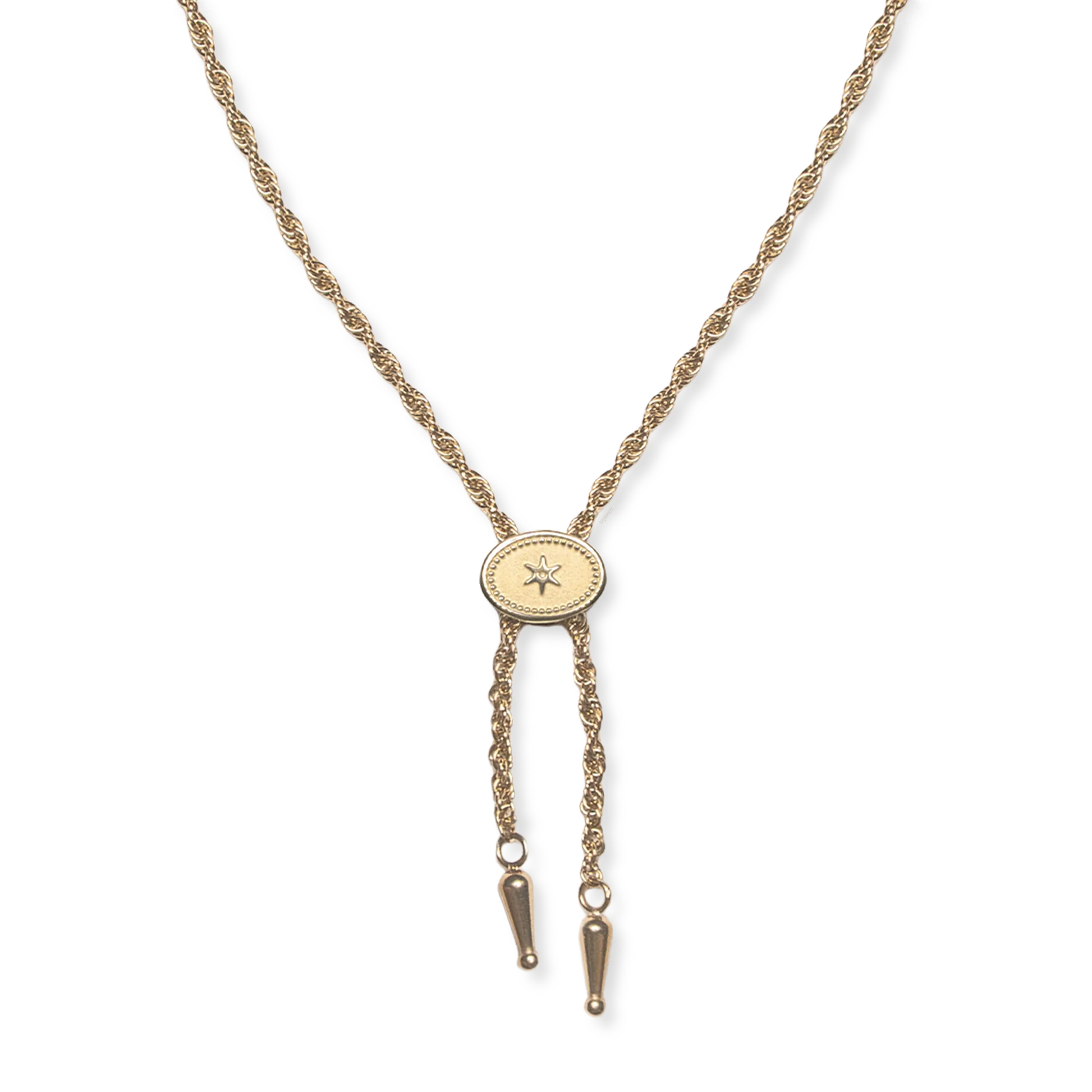 Annley Bolo Tie Necklace - Gold