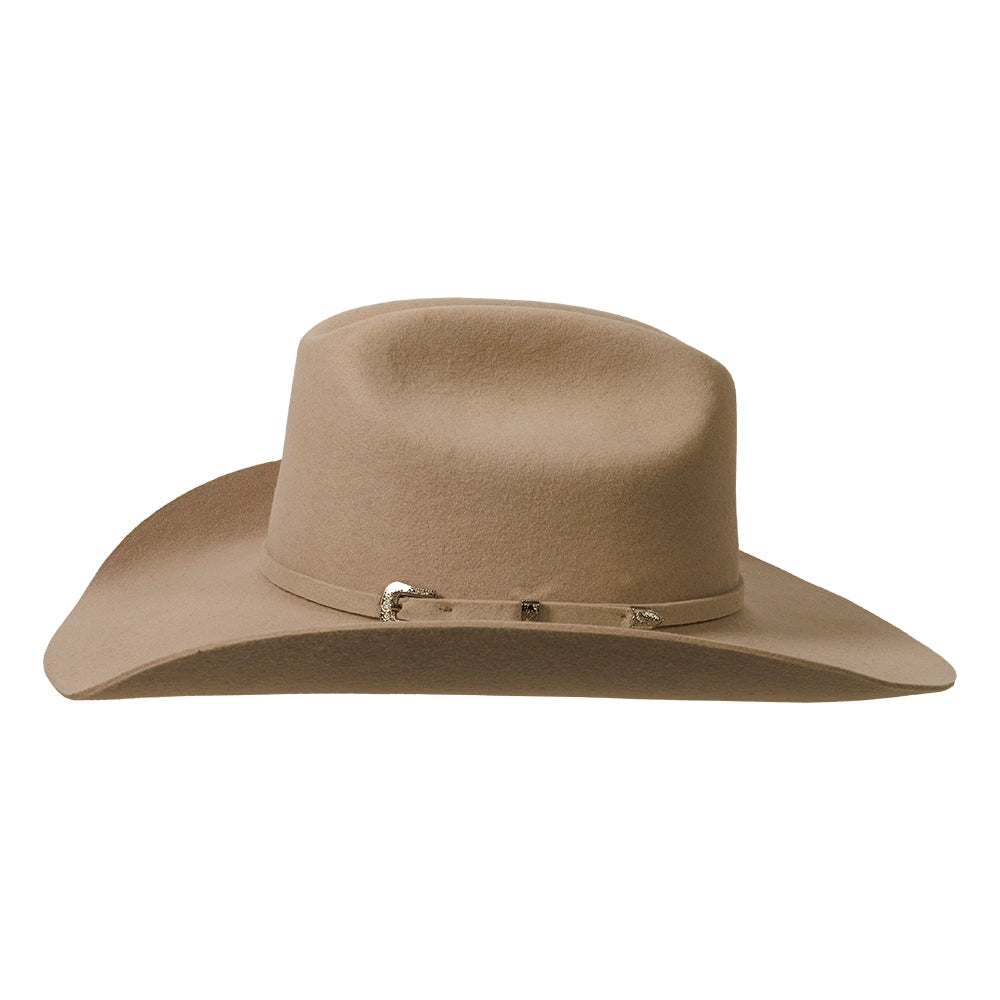100% Wool Felt Cattleman Cowboy Hat - Sand