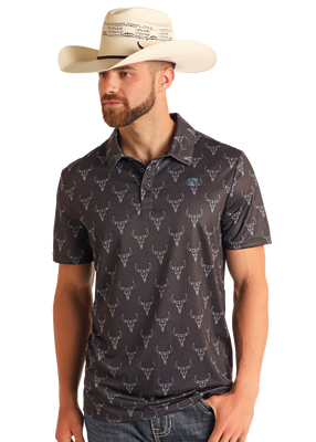 Longhorn Printed Polo