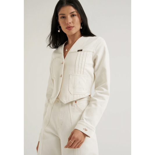 Lainey Wilson X Wrangler Pleated Tour Denim Top