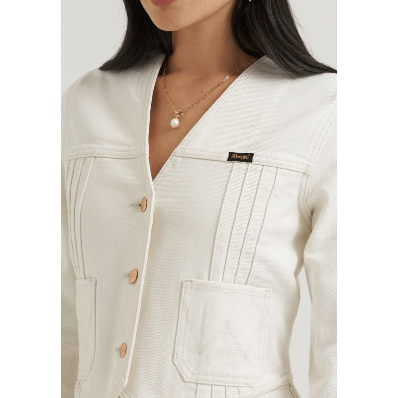 Lainey Wilson X Wrangler Pleated Tour Denim Top