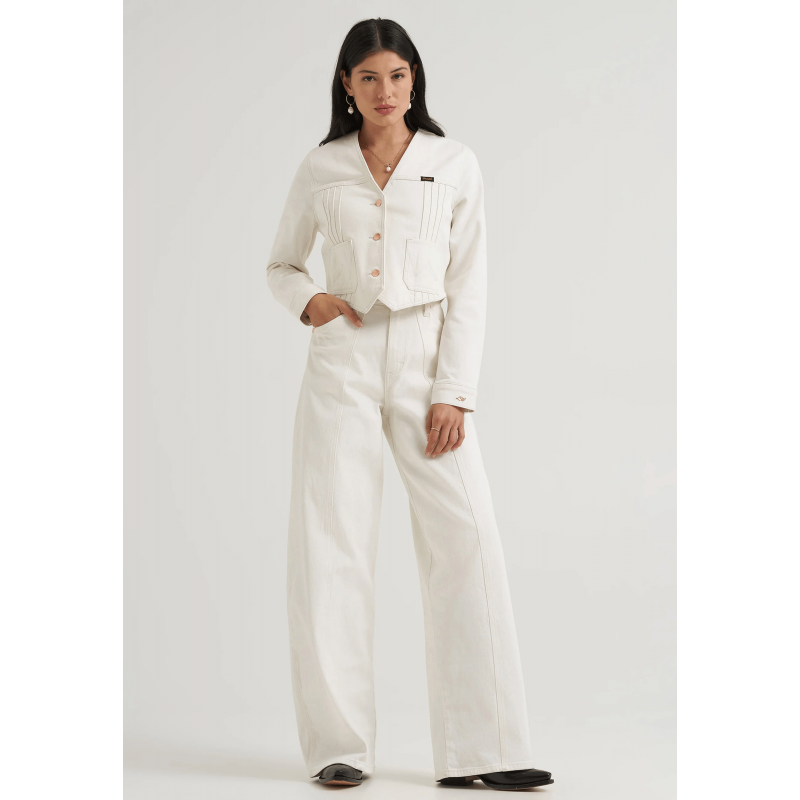 Lainey Wilson X Wrangler Pleated Tour Denim Top