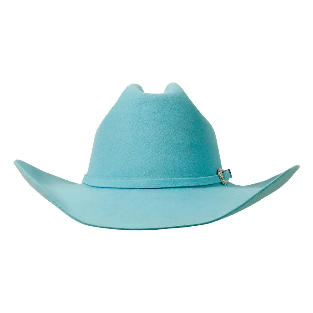 100% Wool Felt Cattleman Cowboy Hat - Turquoise