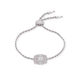 Ultra Mini Belt Buckle Bracelet Amelia Rose (Silver)