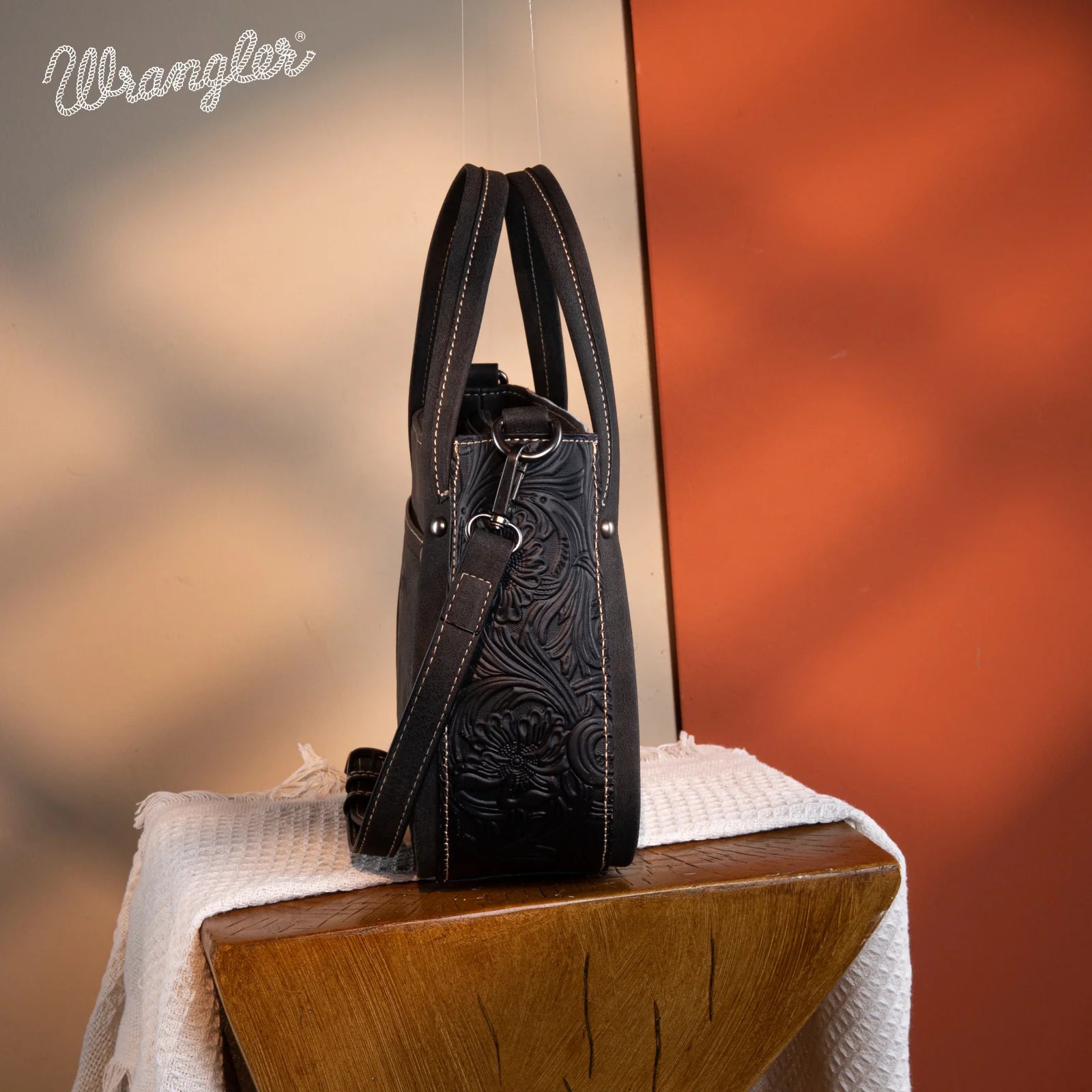 Wrangler Genuine Hair-On Cowhide Tote/Crossbody