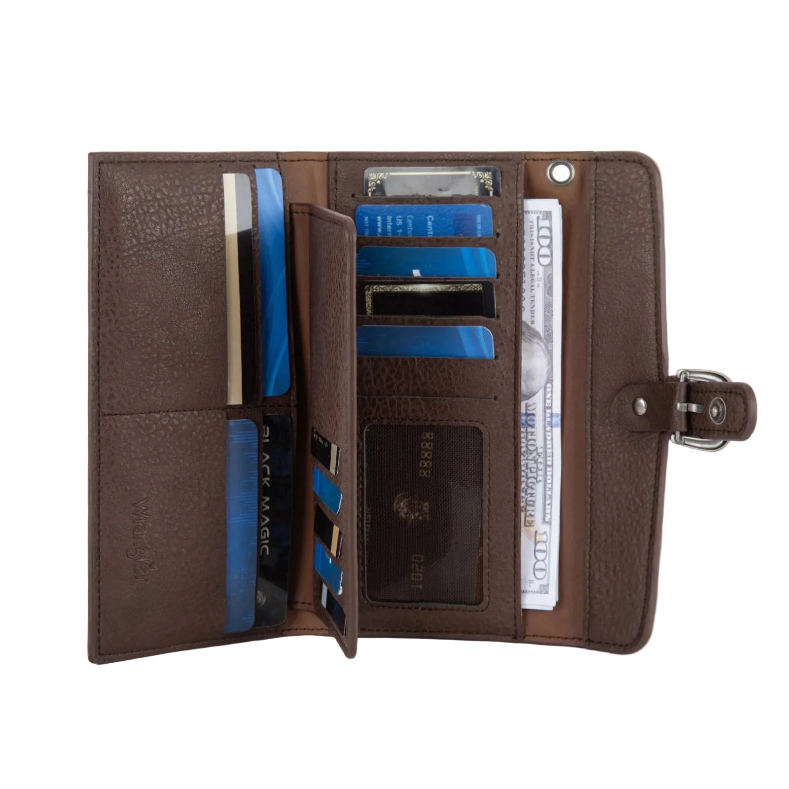 Wrangler Western Tri Fold Wallet/Wristlet - Coffee