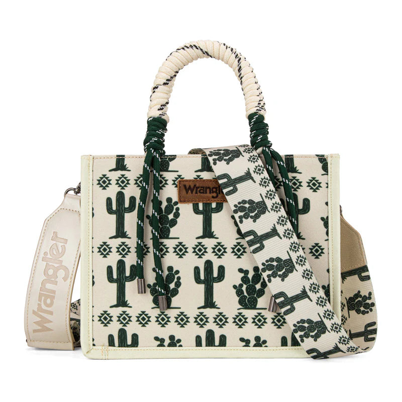 Wrangler Cactus Print Rope Handle Tote