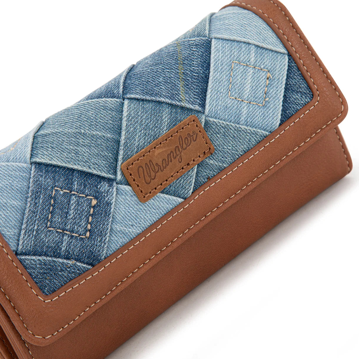 Wrangler Woven Denim Wristlet Wallet