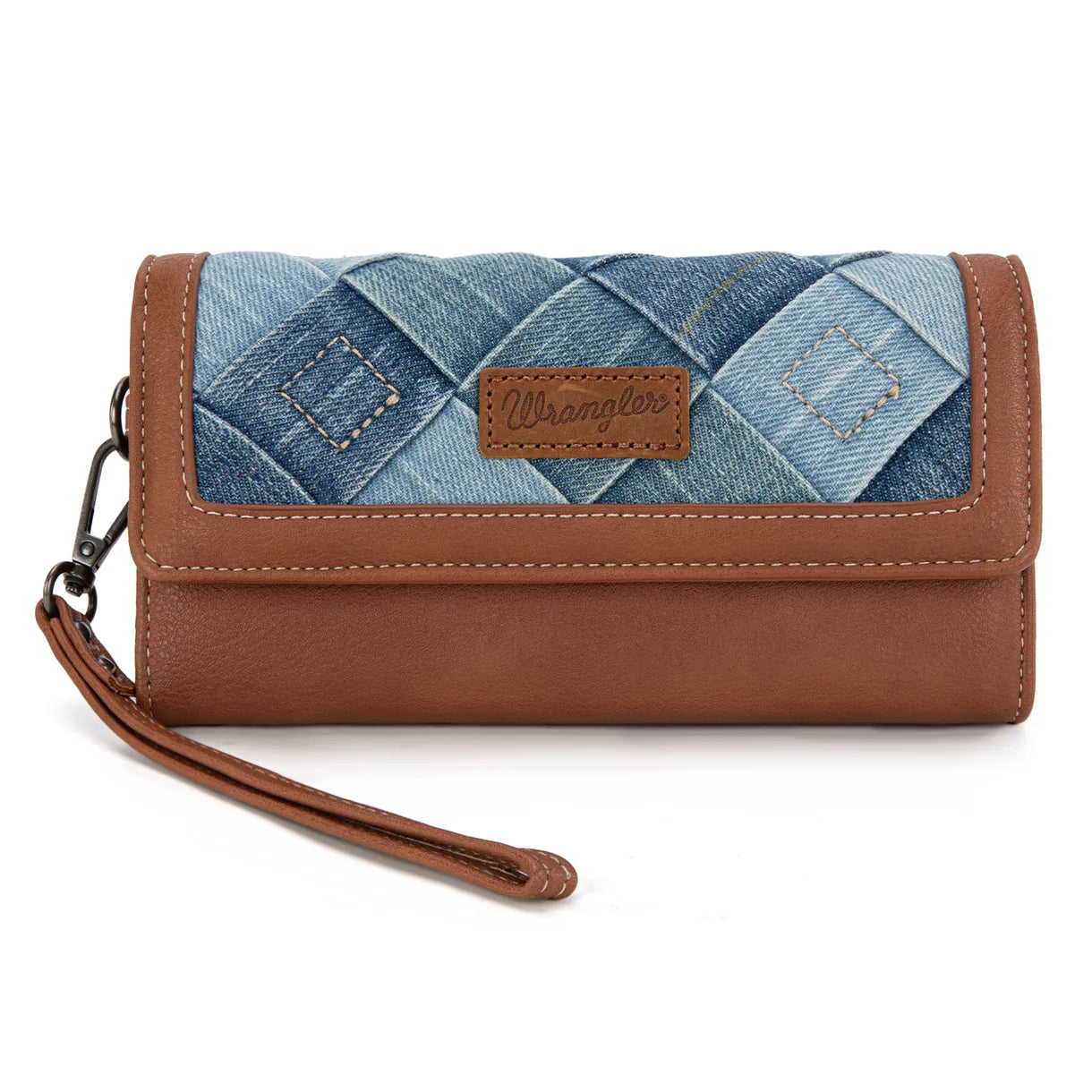 Wrangler Woven Denim Wristlet Wallet