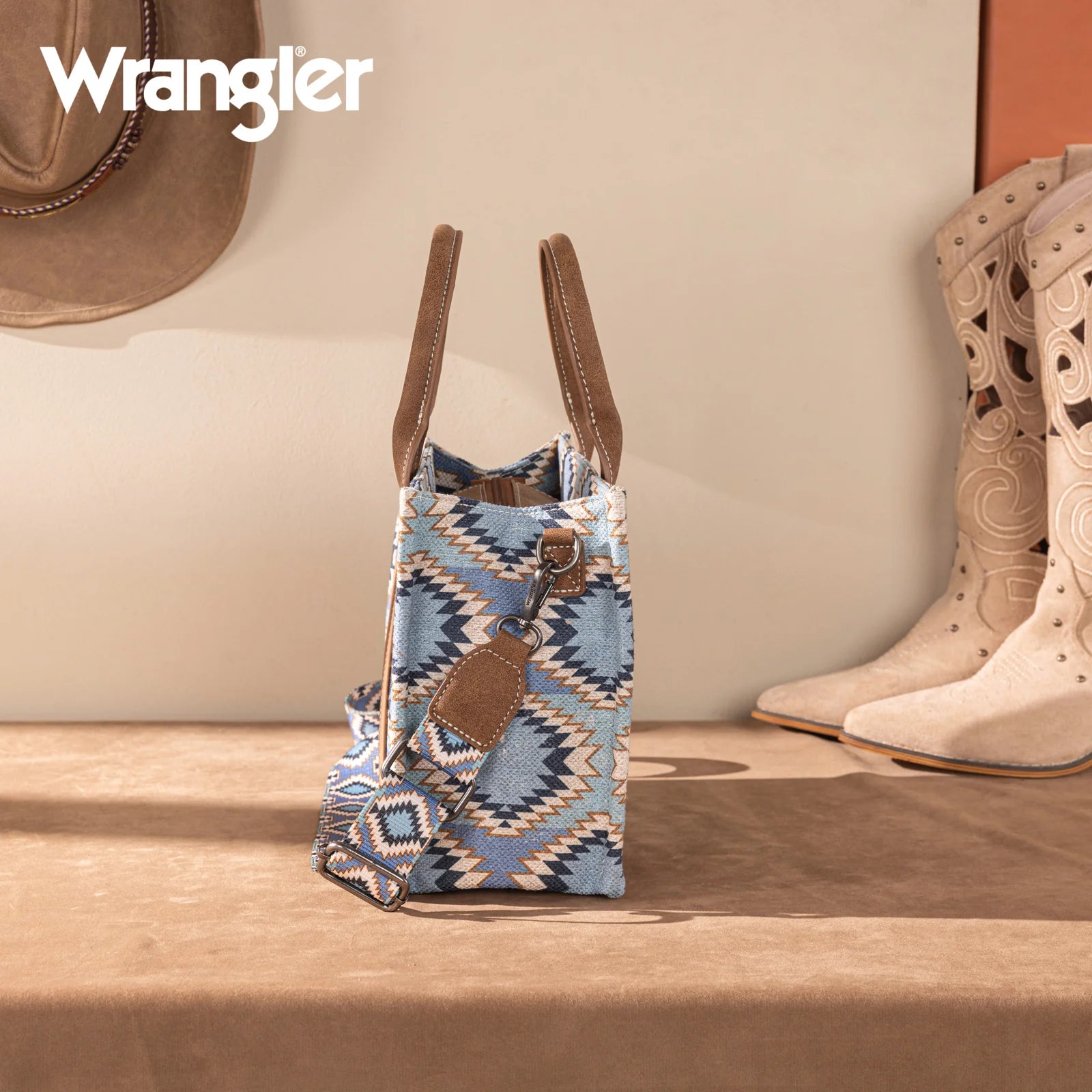 Wrangler Aztec Crossbody Tote - Jean
