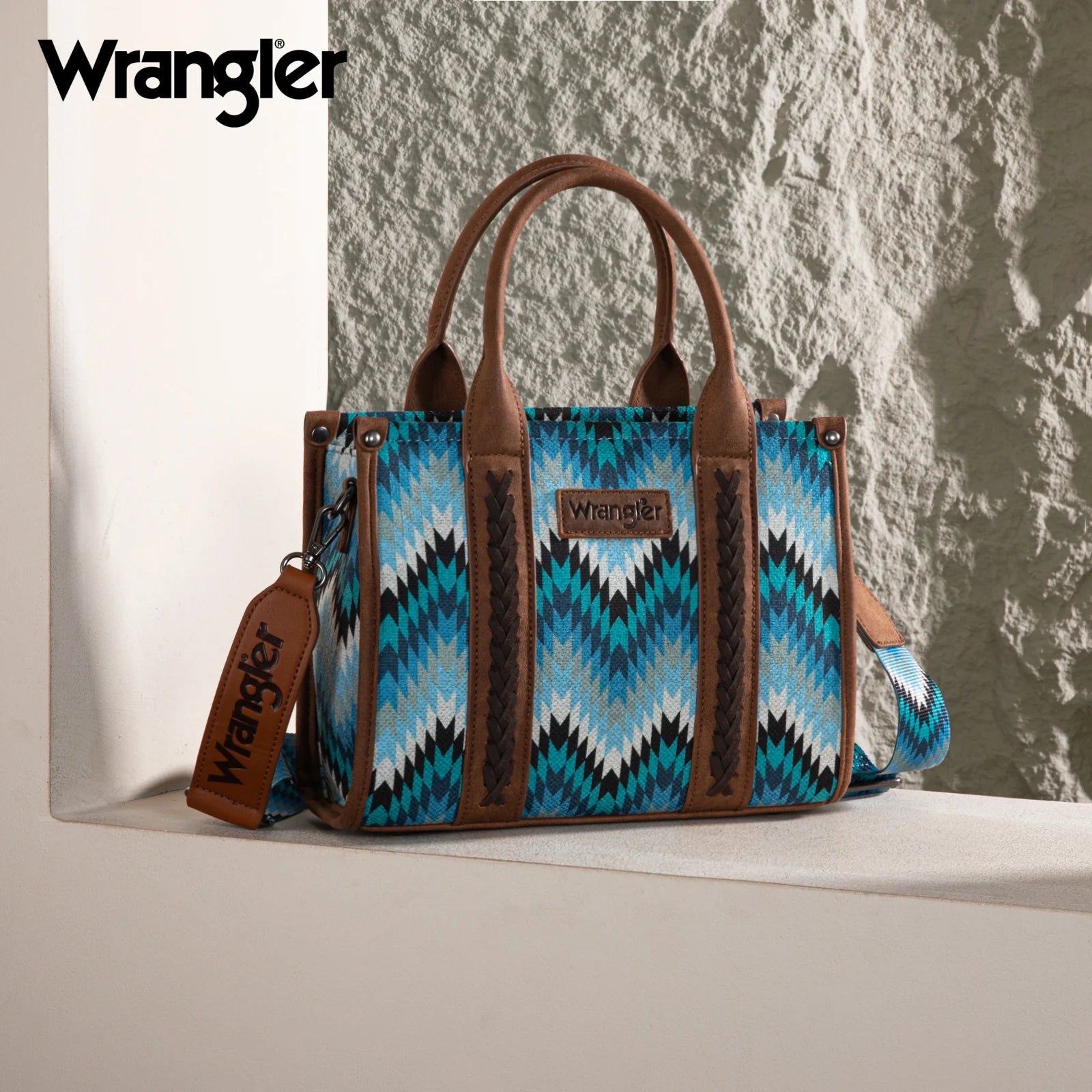 Wrangler Southwestern Pattern Dual Sided Tote