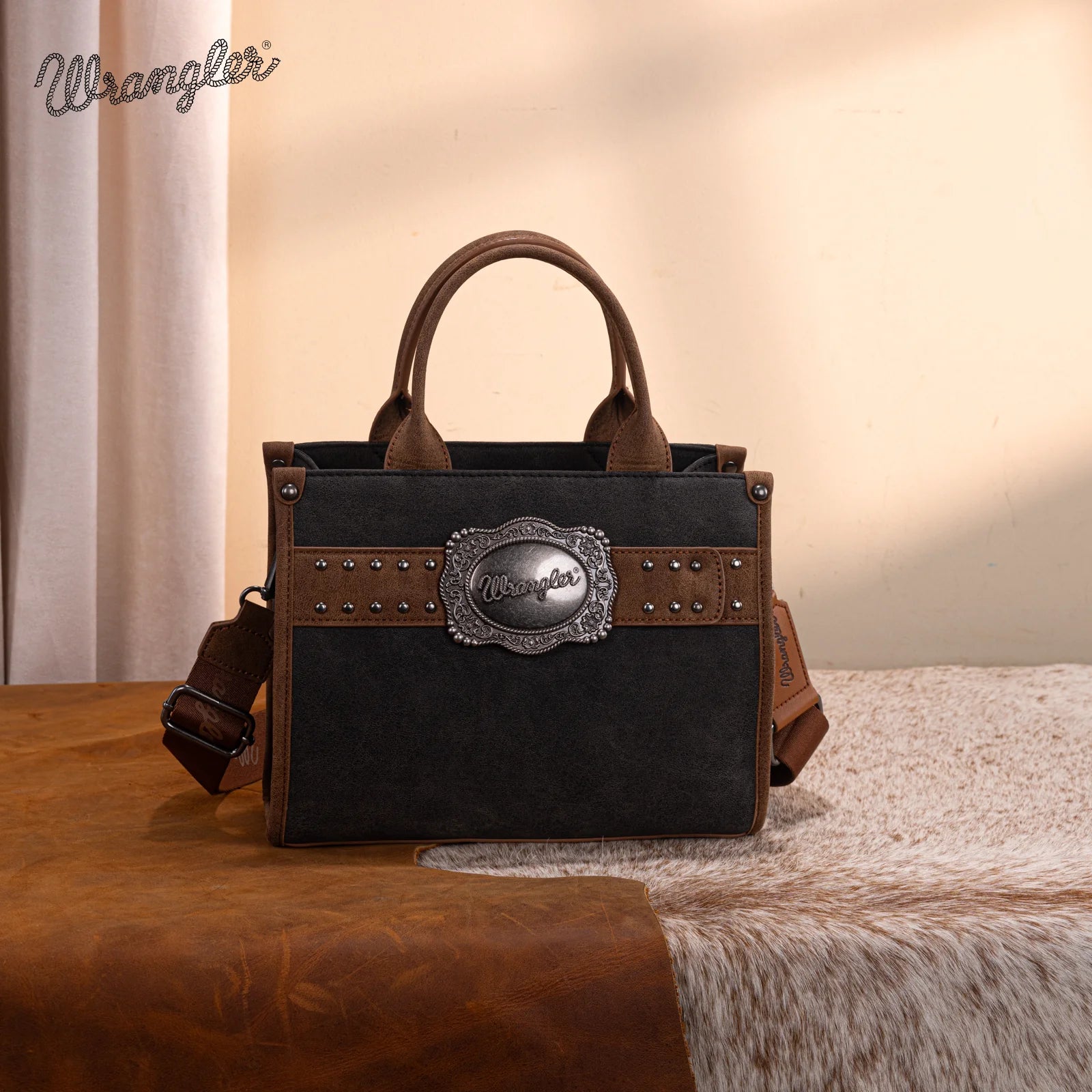 Wrangler Buckle Tote - Black
