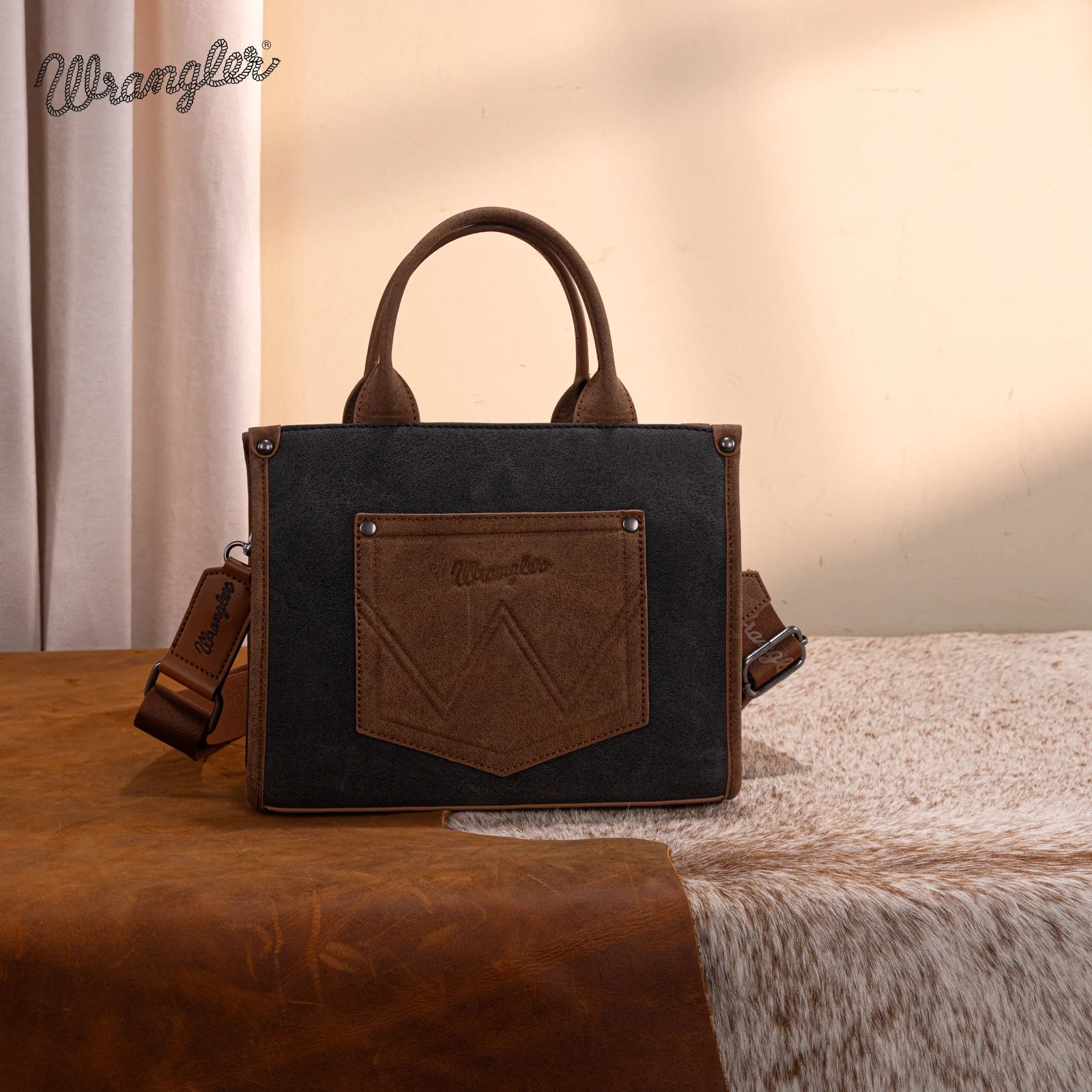 Wrangler Buckle Tote - Black