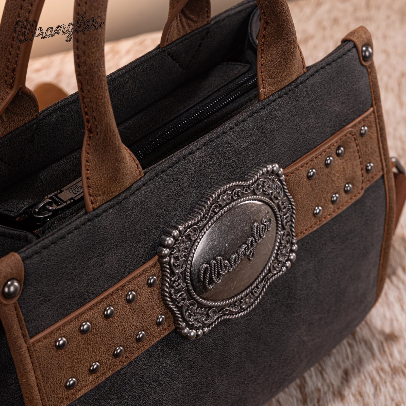 Wrangler Buckle Tote - Black