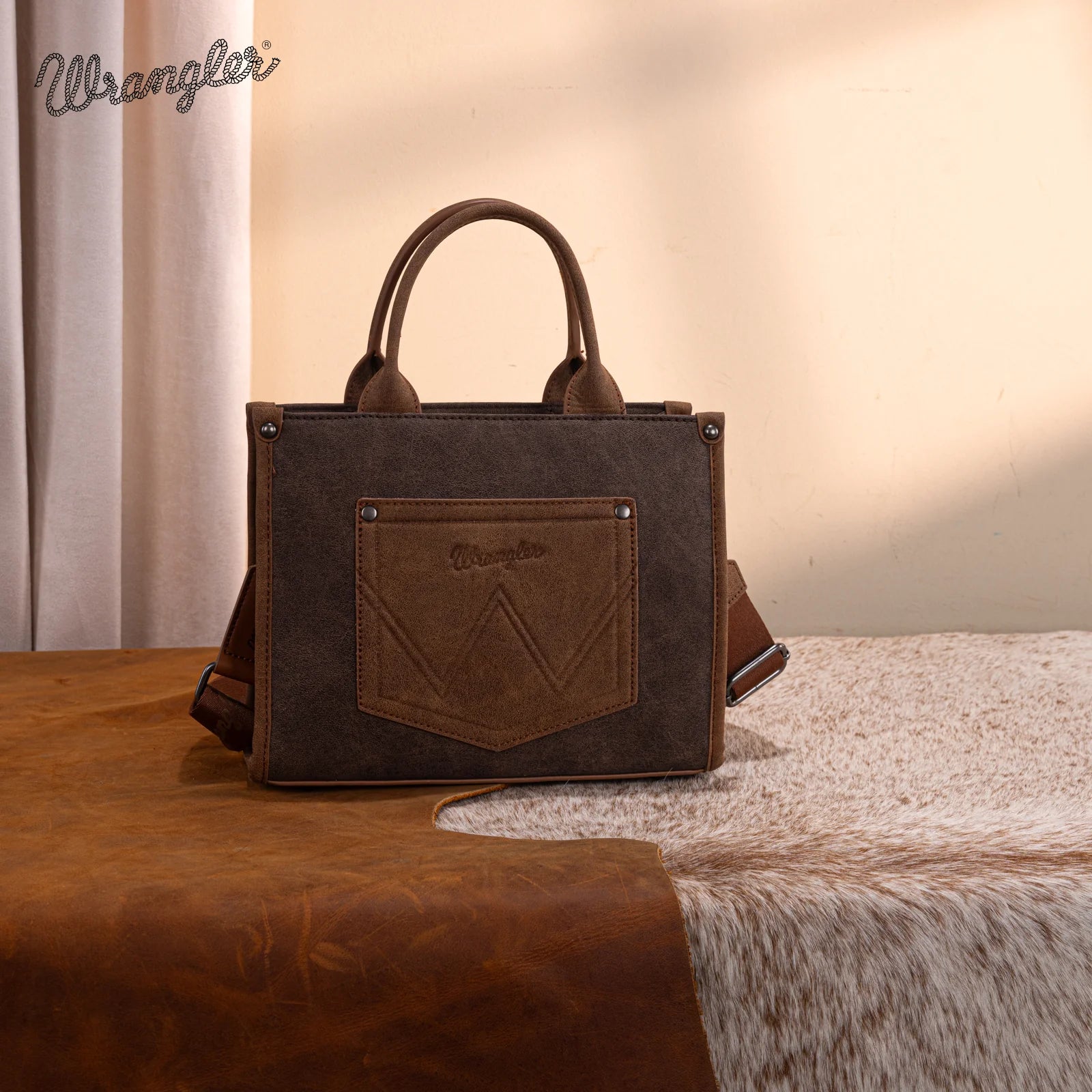 Wrangler Buckle Tote - Coffee