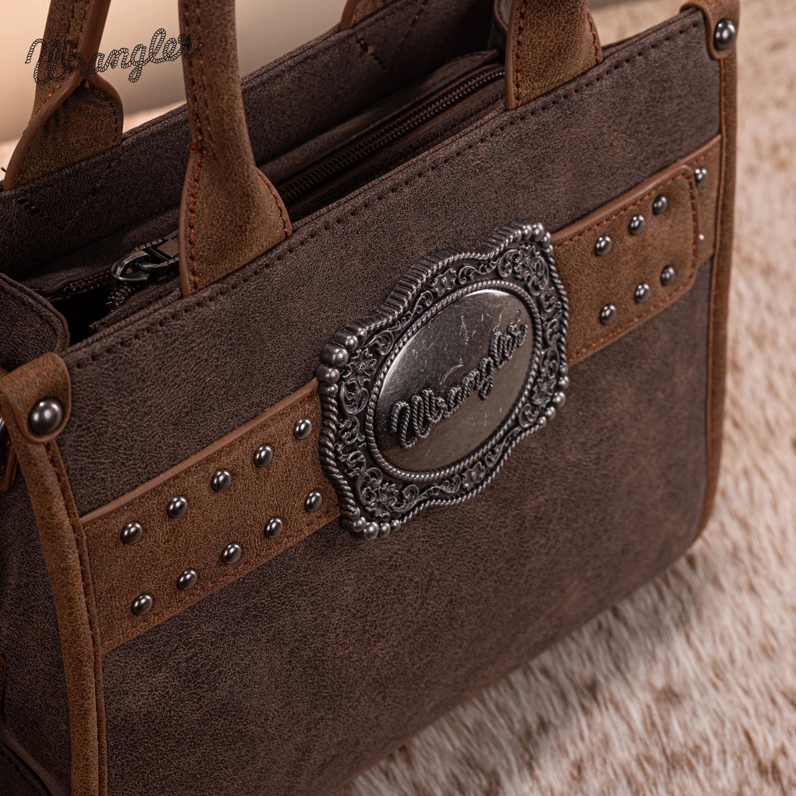 Wrangler Buckle Tote - Coffee