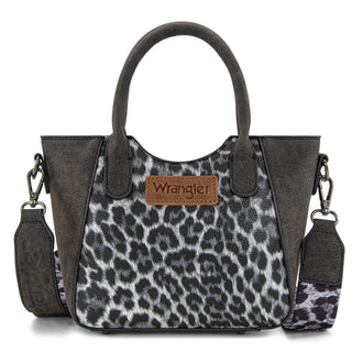 Wrangler Leopard Print Small Tote Bag - Black