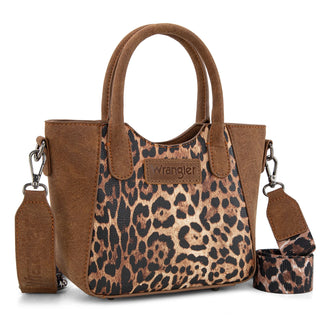 Wrangler Leopard Print Small Tote Bag - Brown