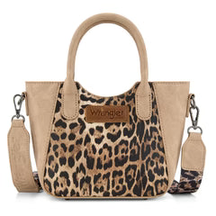 Wrangler Leopard Print Small Tote Bag - Tan