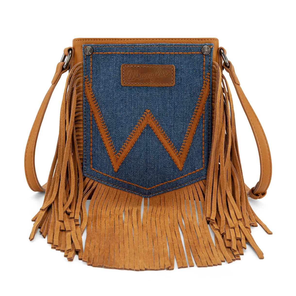 Wrangler Denim Fringe Crossbody Bag