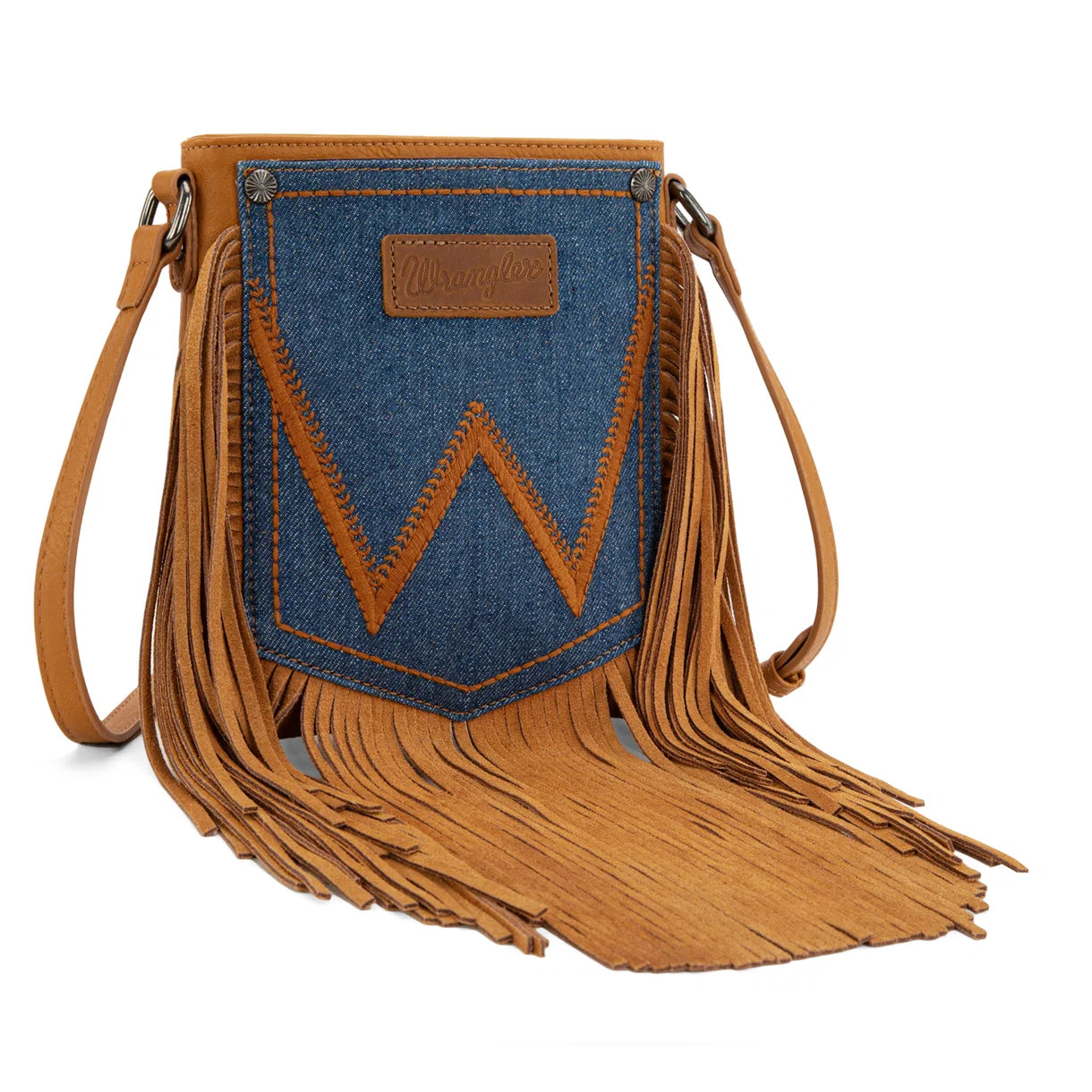 Wrangler Denim Fringe Crossbody Bag
