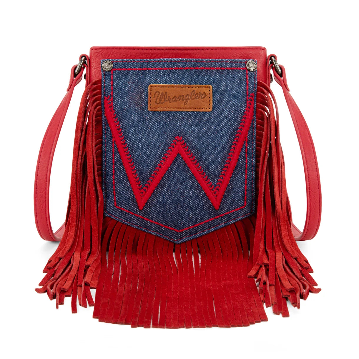 Wrangler Denim Fringe Crossbody Bag