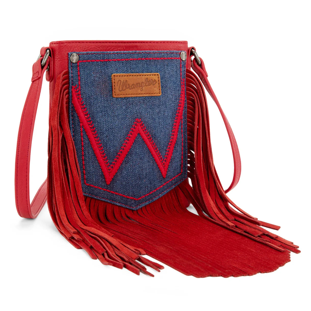 Wrangler Denim Fringe Crossbody Bag