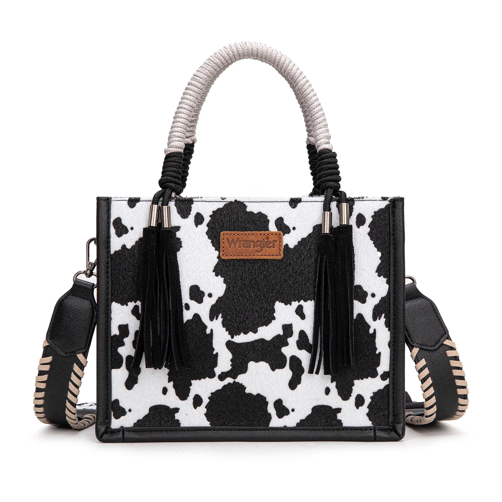 Wrangler Cow Print Tote - Black