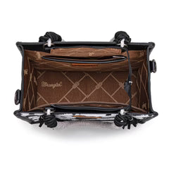 Wrangler Cow Pattern Tote - Black