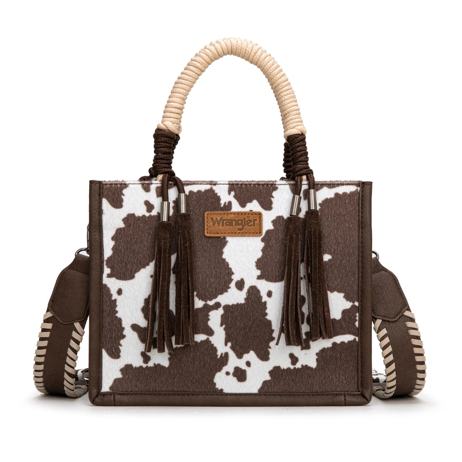 Wrangler Cow Print Tote - Coffee