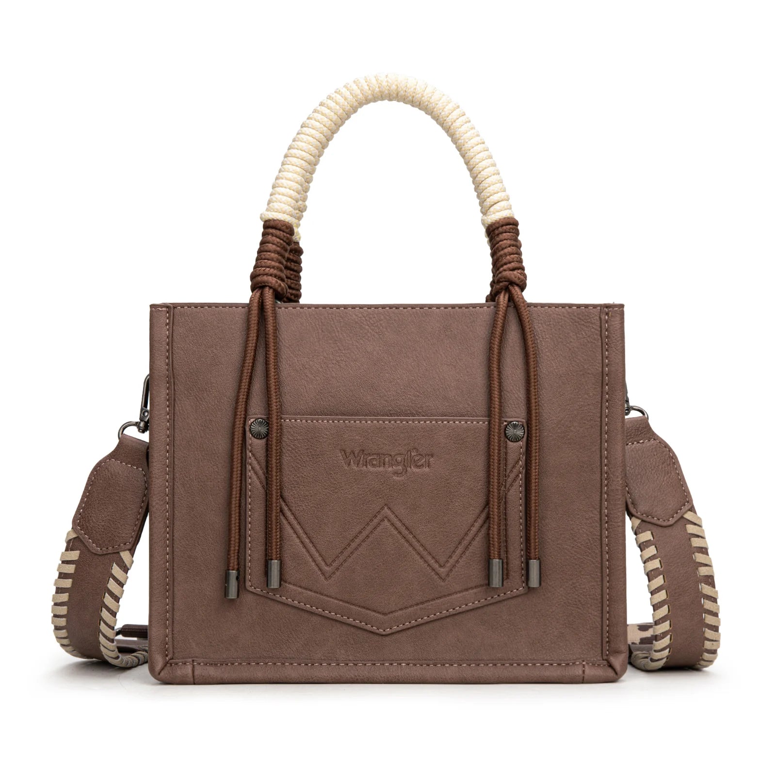 Wrangler Cow Pattern Tote - Light Coffee